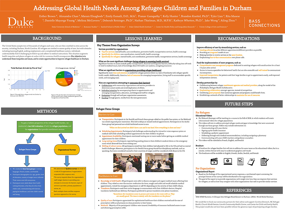 Addressing Global Health Neeeds poster
