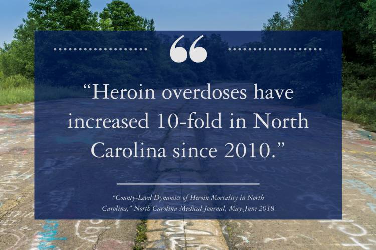 Heroin overdoses have increased 10-fold in NC since 2010
