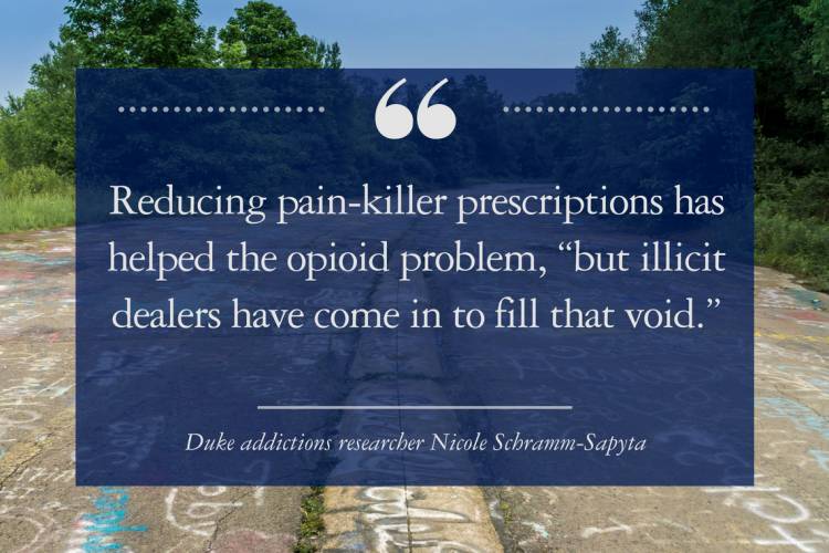 Reducing painkiller prescriptions has helped, but illicit dealers have come in to filll that void.