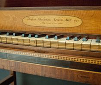 Piano in Duke's musical instruments collection.