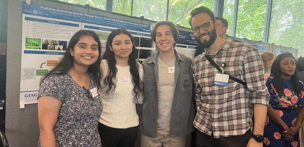 AUBPT team members presenting at the Fortin Foundation Bass Connections Showcase in April 2024.