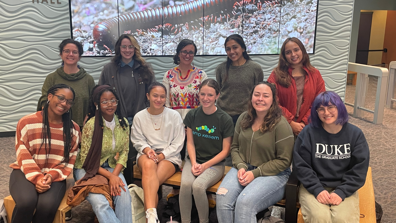 Members of the Increasing Children’s Sense of Belonging in STEM Fields team at the Museum of Life and Science. Back row L to R: Tamar Kushnir, Peregrine Bratschi, Sarah Gaither, Janvi Kavathia, Mercedes Muñoz. Front row, L to R: Maria Brown, LaNaiah Frieson, Charli Cordoves, Carly Blank, Dena Silver, Jessa Stegall. (Photos: Courtesy of the Increasing Children’s Sense of Belonging in STEM Fields team)