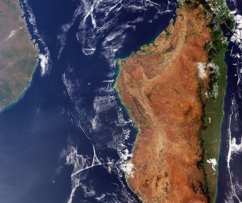 Madagascar from space.