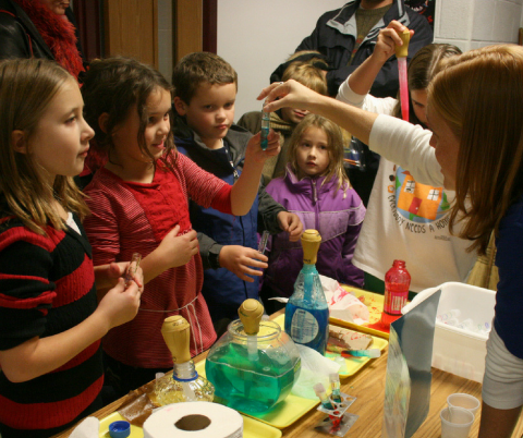 Students doing a hands-on activity