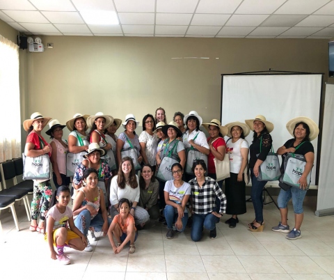 Bass Connections team with HOPE Ladies in Peru, March 2020