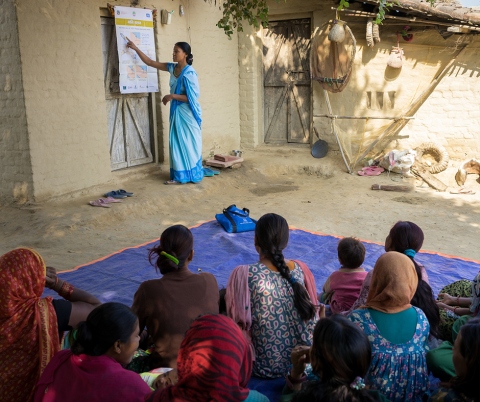 Community health worker in Nepal.