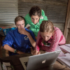 Members of a Bass Connections team review data in the field in Madagascar.