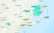 Community Disaster Resilience Zones in North Carolina.