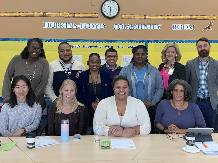 Team members during a site visit to the Milwaukee Community Schools Partnership