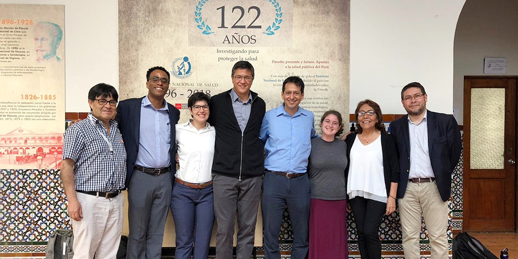 Chris Lara (second from left) with colleagues in Peru (Photo: Courtesy of Jackie Gerson).