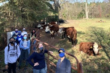 The 2020-2021 Regenerative Grazing team at the Williamson Preserve