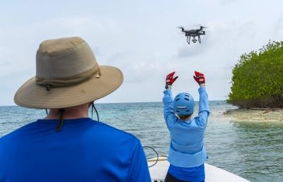 David Johnston team sending out a drone