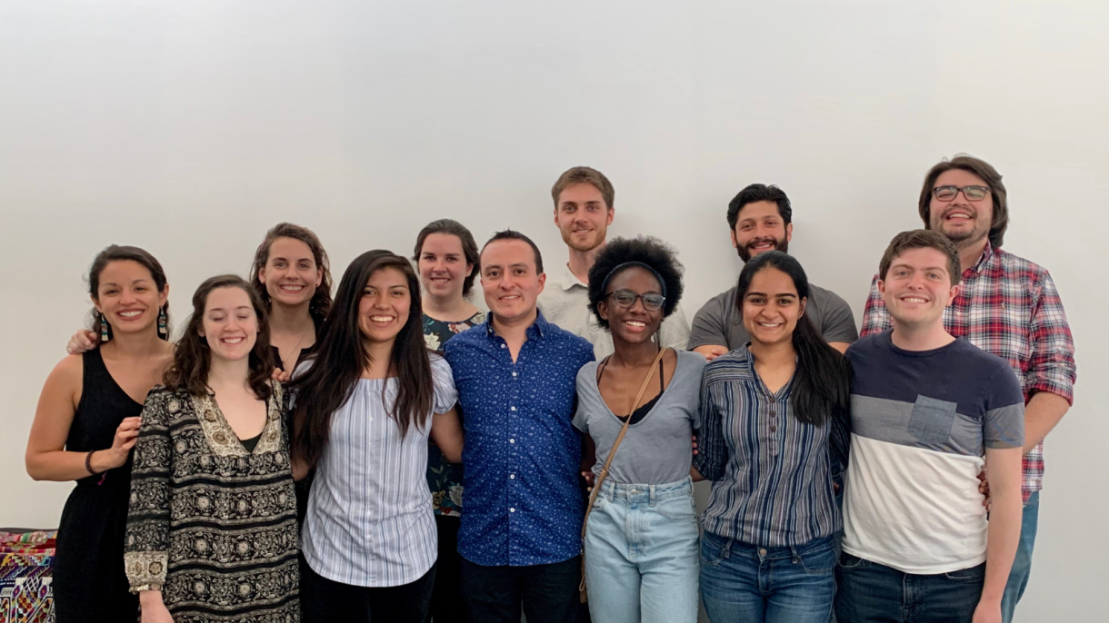 Team members meeting with in-country partners in Guatemala in March 2020.