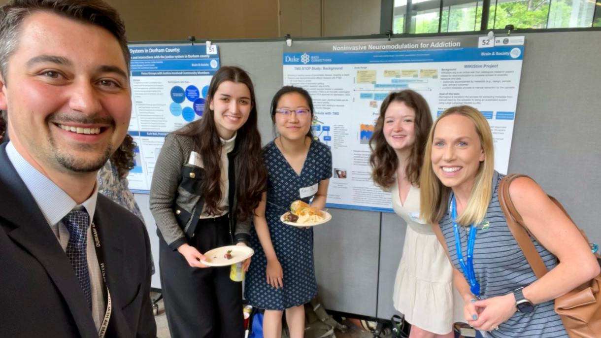 Team members at the spring showcase.
