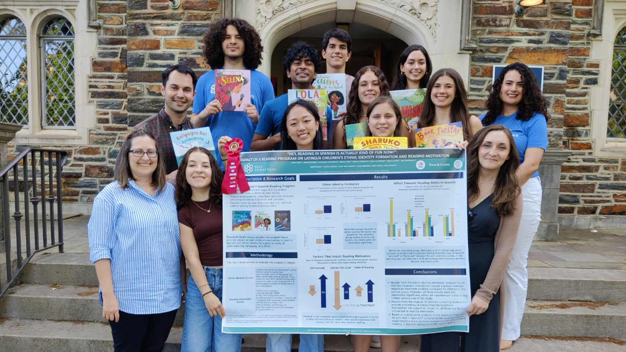 Team members with their showcase research poster.