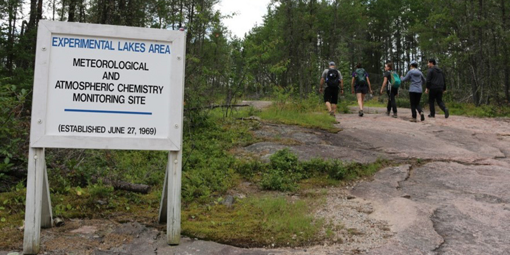 The team hikes up to the meteorological station, in operation for over 50 years.