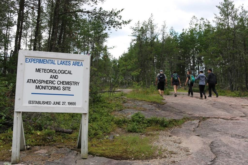 The team hikes up to the meteorological station, in operation for over 50 years.