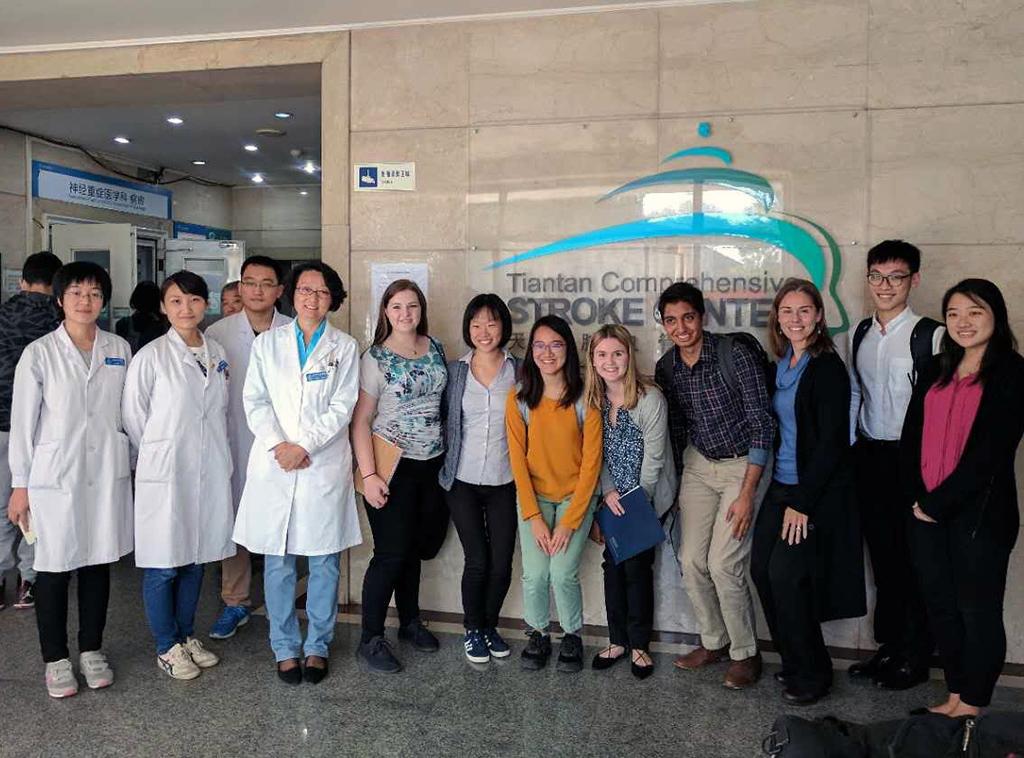 Members of the GANDHI team meet with clinicians and researchers at the Tiantan Comprehensive Stroke Center in Beijing, China.